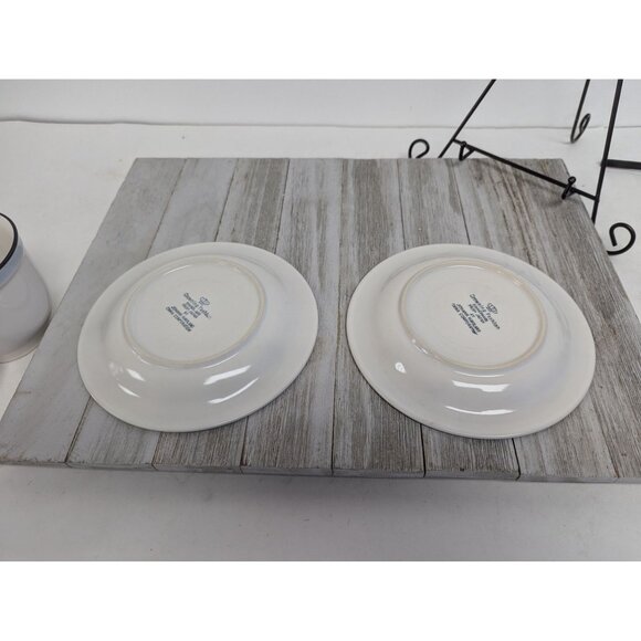 Vintage Johann Haviland Blue Bouquet Crowning Fashion Set 2 Teacups Saucers - Picture 8 of 11